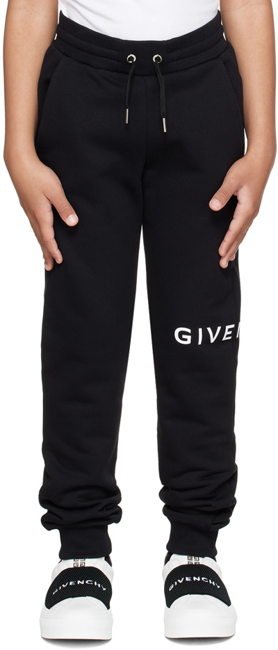 Shop Givenchy Kids Black Printed Sweatpants In 09b Black
