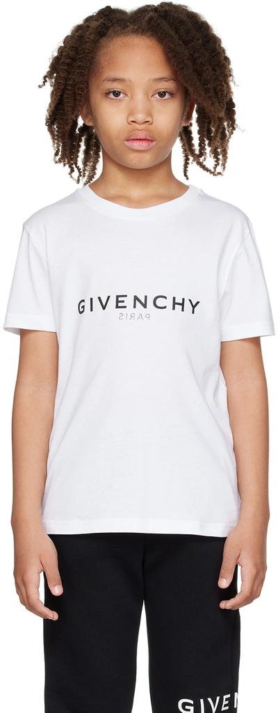 Shop Givenchy Kids White Printed T-shirt In 10p Blanc