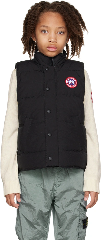 Shop Canada Goose Kids Black Vanier Down Vest In 61 Black