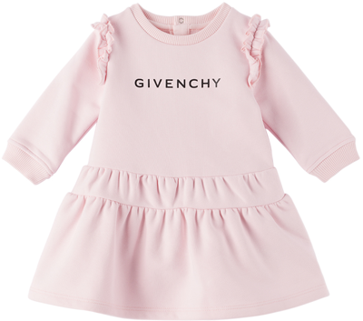 Shop Givenchy Baby Pink Ruffle Dress In 44z Lt Pink