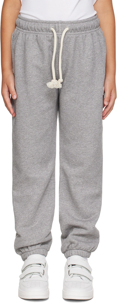 Shop Acne Studios Kids Gray Patch Sweatpants In Dk0010- Light Grey M
