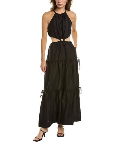 Shop Bec & Bridge Bec + Bridge Helene Linen Maxi Dress In Black