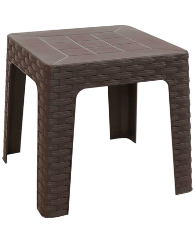 Shop Sunnydaze Patio Side Table In Brown