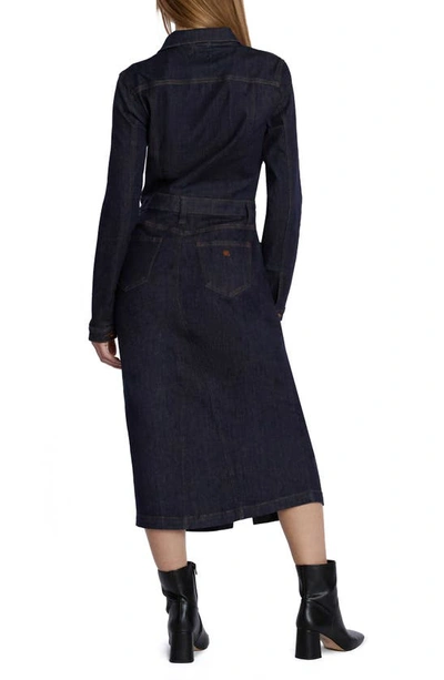 Wash Lab Denim Piece Dyed Denim Dress In Raw Denim