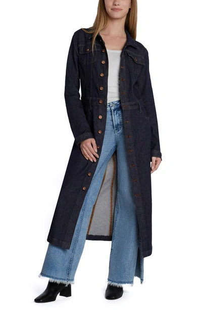 Wash Lab Denim Piece Dyed Denim Dress In Raw Denim