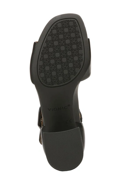 Vionic Chardonnay Block Heel Sandal In Black