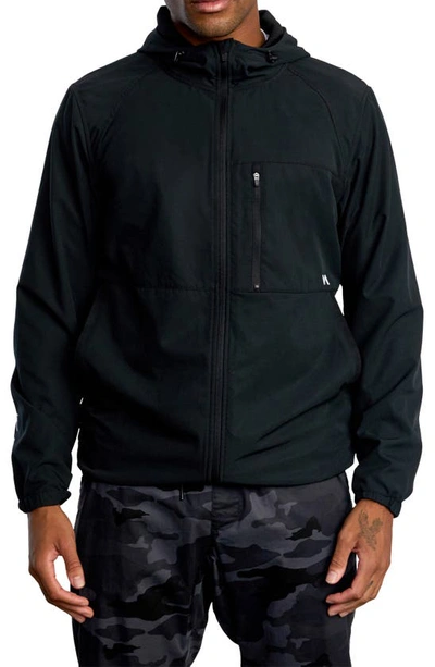 Shop Rvca Yogger Ii Windbreaker Jacket In Black