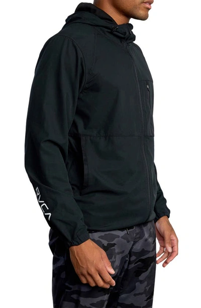 Shop Rvca Yogger Ii Windbreaker Jacket In Black