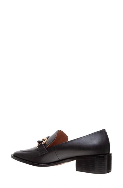 Shop Linea Paolo Chrystie Chain Block Heel Loafer In Black