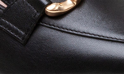 Linea Paolo Chrystie Chain Block Heel Loafer In Black