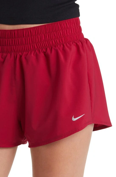 Shop Nike Dri-fit One Shorts In Noble Red/ Reflective Silv