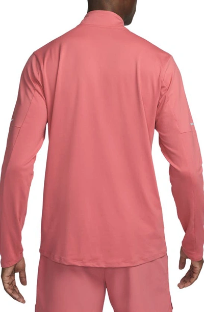 Nike Dri-fit Element Half Zip Running Pullover In Adobe