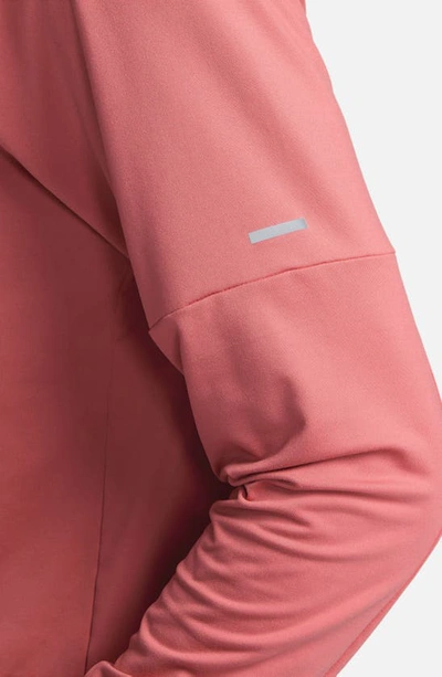 Nike Dri-fit Element Half Zip Running Pullover In Adobe
