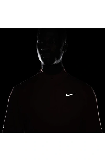 Nike Dri-fit Element Half Zip Running Pullover In Adobe