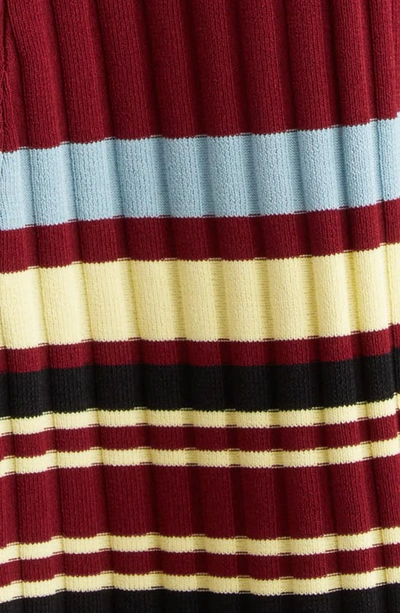 Shop Wales Bonner Wander Knit Skirt In Red Yellow And Blue