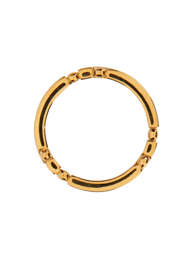 Shop Versace Ring With Greek In Gold