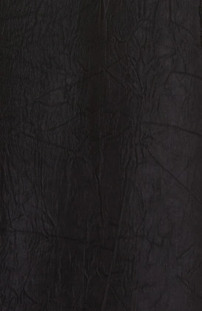Shop Proenza Schouler Long Sleeve Crushed Matte Satin Shirtdress In Black