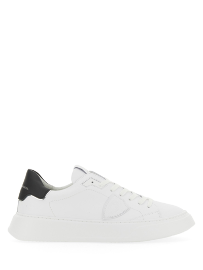 Shop Philippe Model Sneaker Temple Low In White