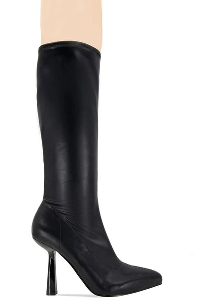 Shop Bcbgeneration Isra Knee High Pointed Toe Boot In Black