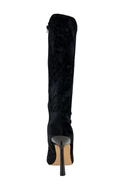 Shop Bcbgeneration Isra Knee High Pointed Toe Boot In Black Velvet