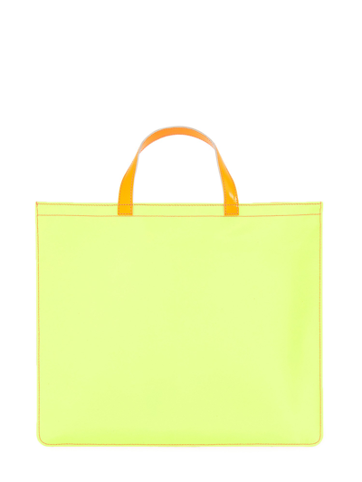 Shop Comme Des Garçons Super Fluo Leather Tote Bag In Multicolour