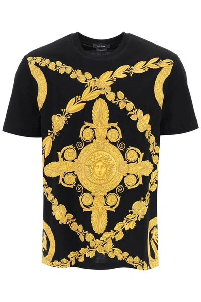 Shop Versace Maschera Baroque T-shirt In Black