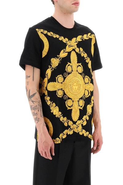 Shop Versace Maschera Baroque T-shirt In Black