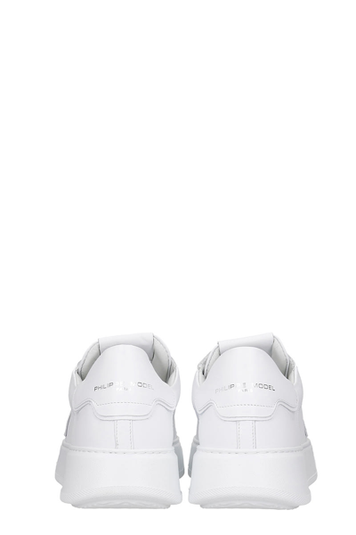 Shop Philippe Model Temple L Sneakers In White Leather