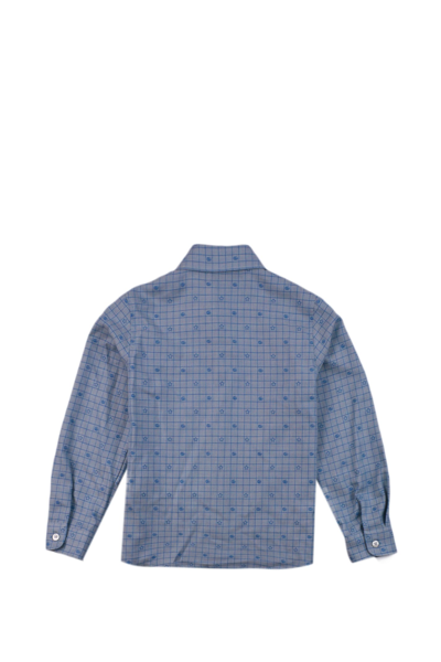 Shop Gucci Double G Cotton Shirt In Light Blue