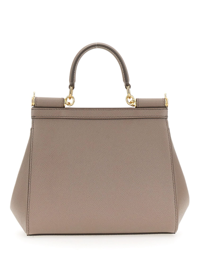 Shop Dolce & Gabbana Sicily Small Bag In Beige