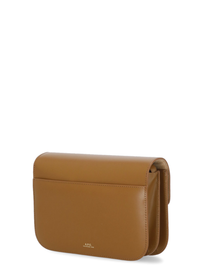 Shop Apc Astra Small Shoulder Bag In Brown