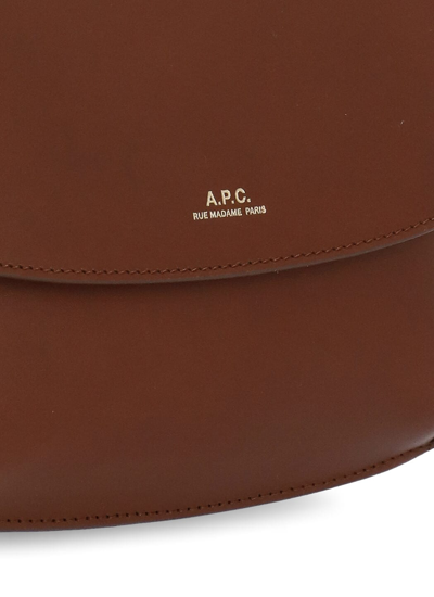 Shop Apc Sarah Shoulder Bag In Brown
