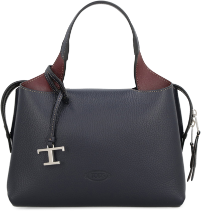 Shop Tod's Leather Boston Bag In Blue