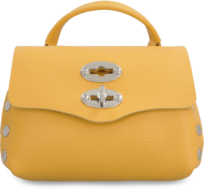 Shop Zanellato Postina Superbaby Leather Handbag In Yellow