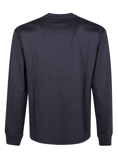 Shop Stone Island Long Sleeve T-shirt In Navy Blue