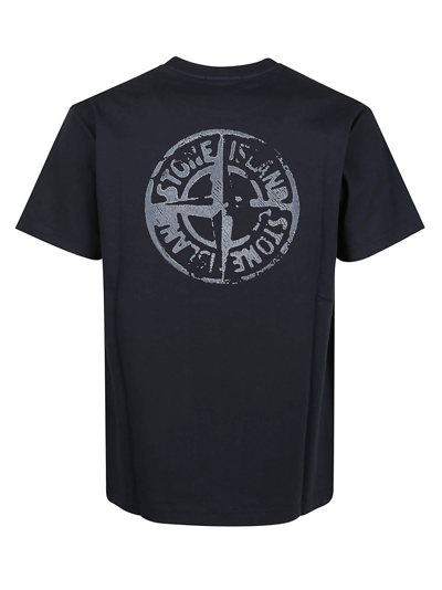 Shop Stone Island T-shirt In Navy Blue