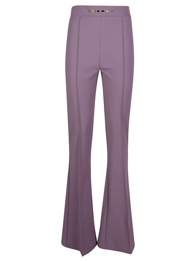 Shop Elisabetta Franchi Essential Pant In Candy Violet