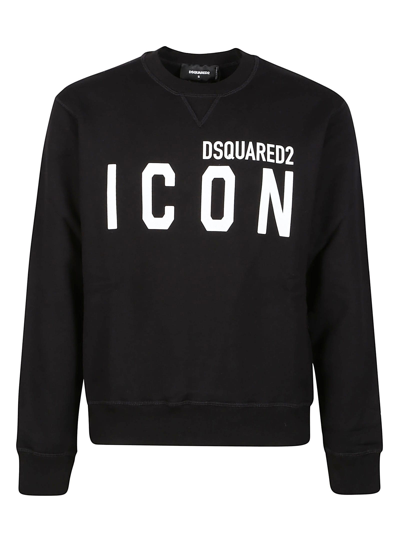 Shop Dsquared2 Icon Logo Sweatshirt In Black/white