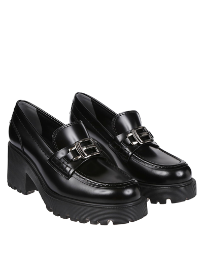 Shop Hogan H649 Loafers In Nero
