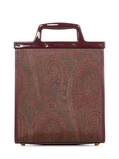 Shop Etro Love Trotter Medium Tote In Bordeaux