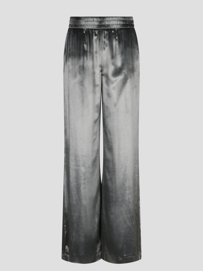 Shop Red Valentino Chenille Wide Leg Pant In Grey