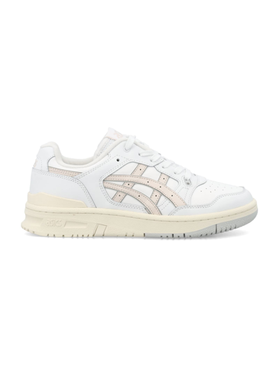 Shop Asics Ex89 Sneakers In White/mineral Beige