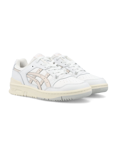 Shop Asics Ex89 Sneakers In White/mineral Beige
