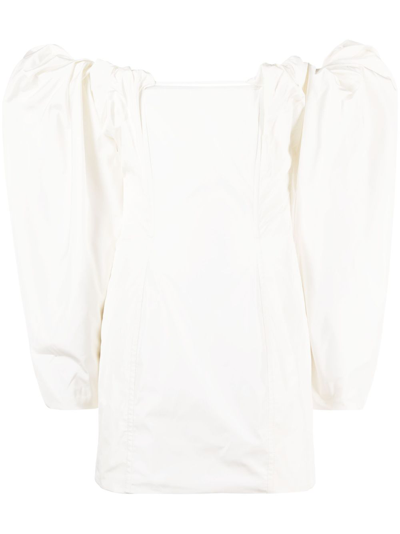 Shop Jacquemus La Robe Taffetas Mini Dress - Women's - Spandex/elastane/cotton/polyester In White