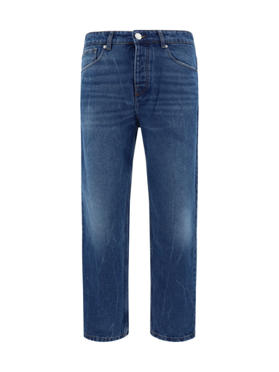 Shop Ami Alexandre Mattiussi Tapered Jeans In Used Blue