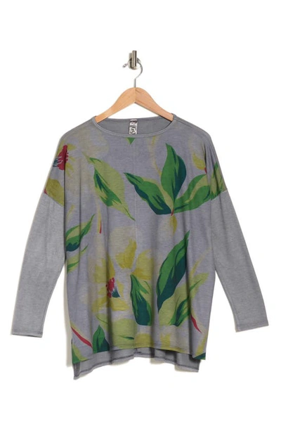 Go Couture Asymmetric Tunic In Blue Perennial