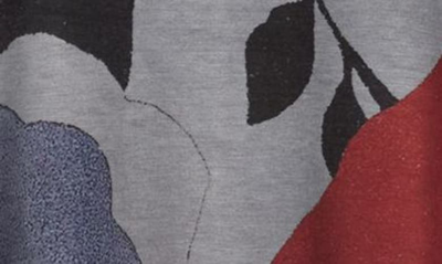 Go Couture Dolman Sleeve Knit Top In Grey/ Blue Perennial