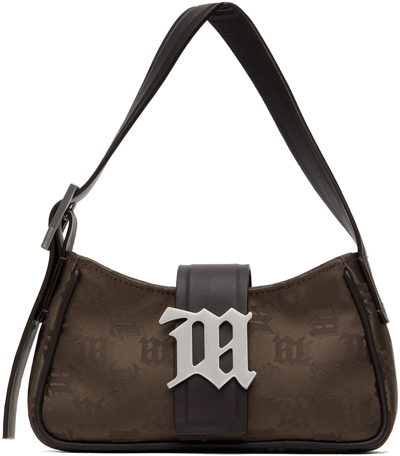 Shop Misbhv Brown Nylon Monogram Mini Shoulder Bag