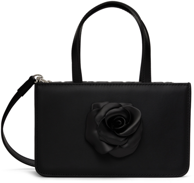 Shop Puppets And Puppets Black Small Rose Bag