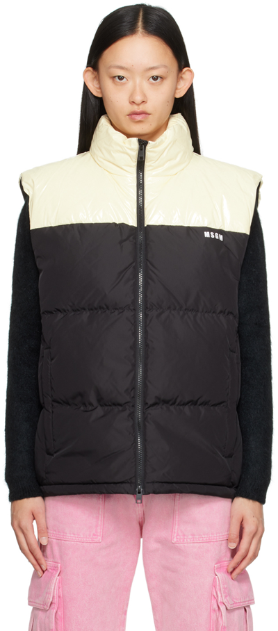 Shop Msgm Black Zip Vest In 99 Black